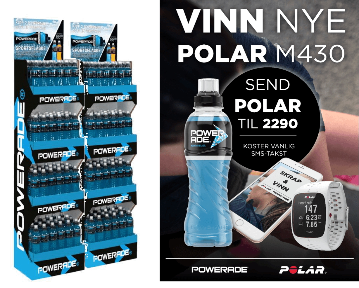 Powerade partnered up with POLAR. In-store engagement campaign