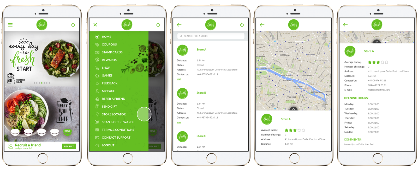 The Fress App Program: Find a nearby store