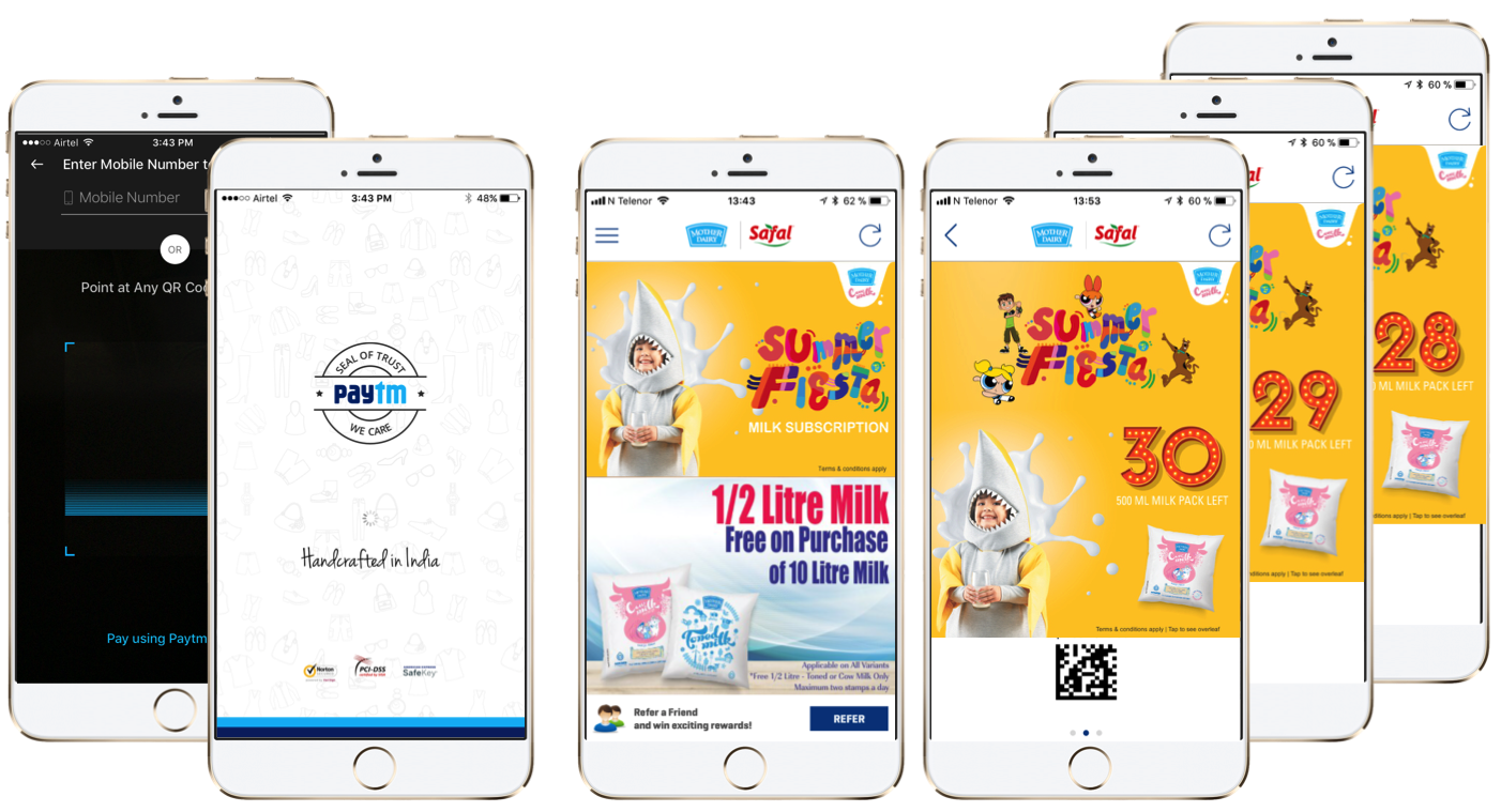 Milk subscription: payment via the Paytm app