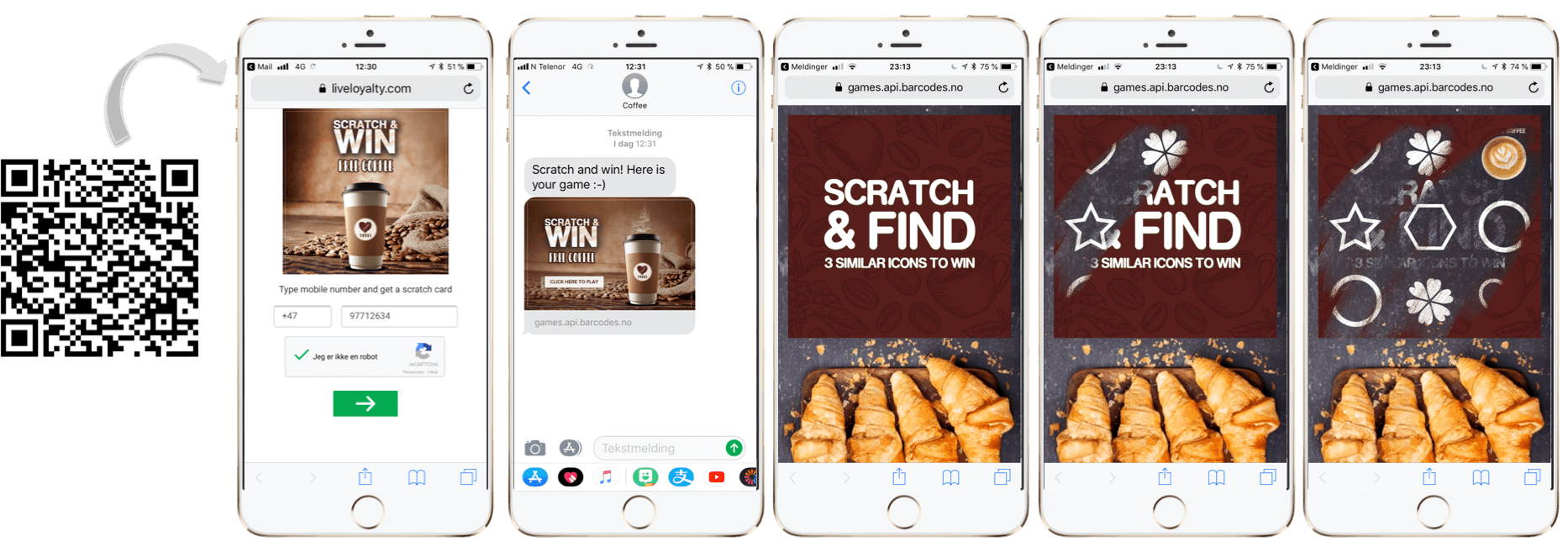 Scratch and win free coffee