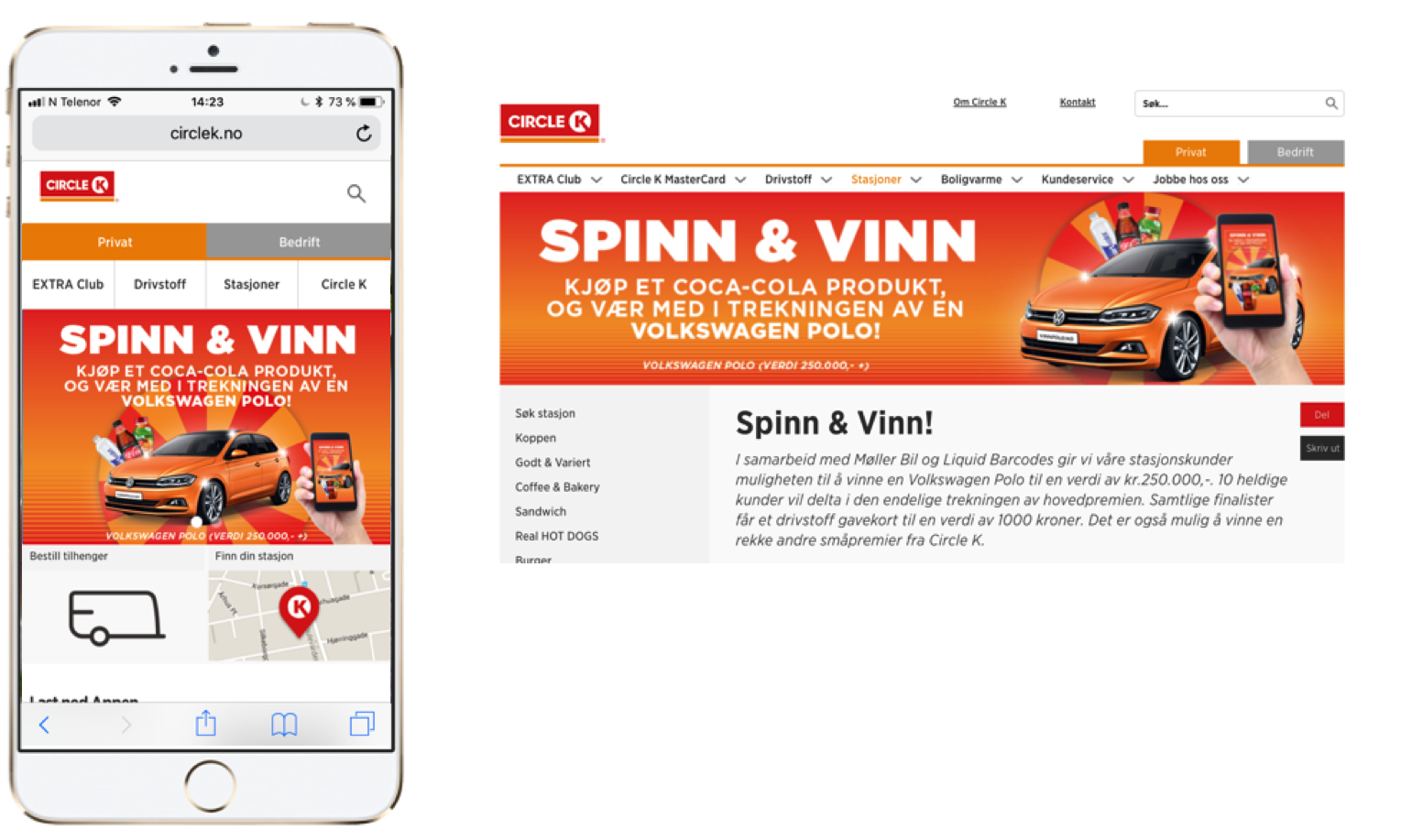 Circle K Norway Spin & Win summer campaign