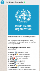 World Health Organisation rewards Whatsapp