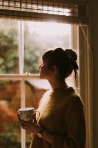 woman with coffe