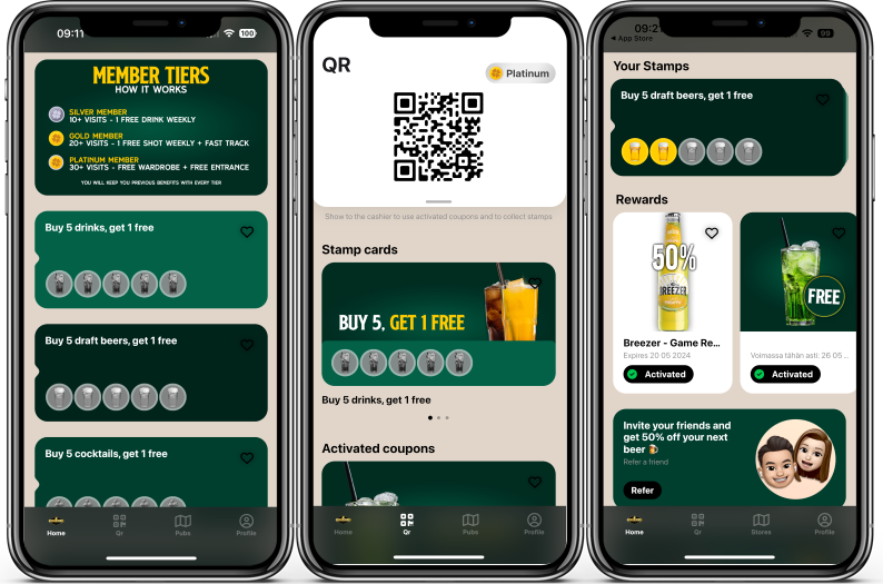 Old Irish Pub: Stamp and Point Rewards for Drink Purchases | Liquid ...