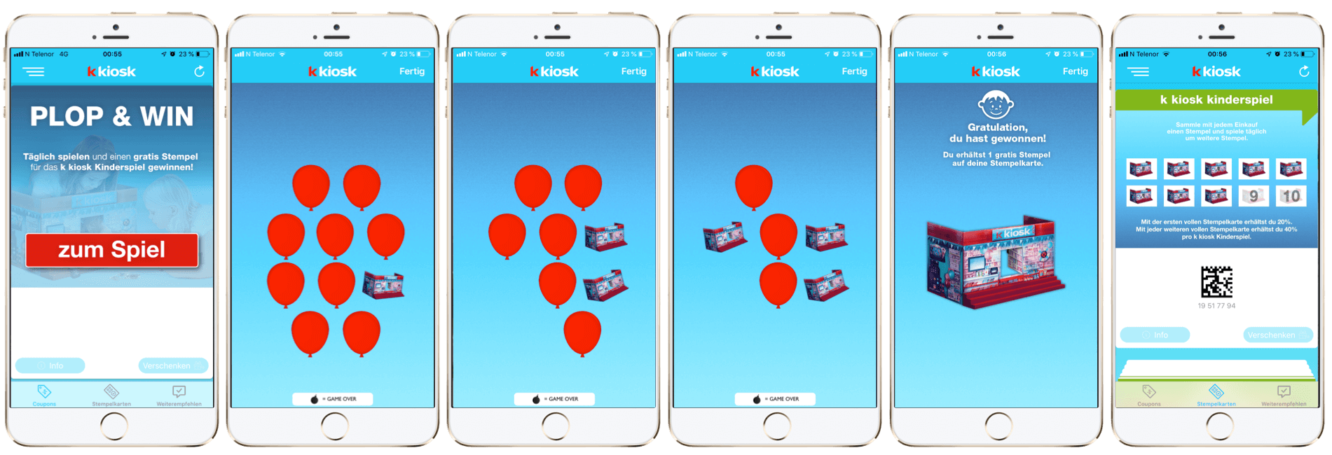 K kiosk  popping balloons game template