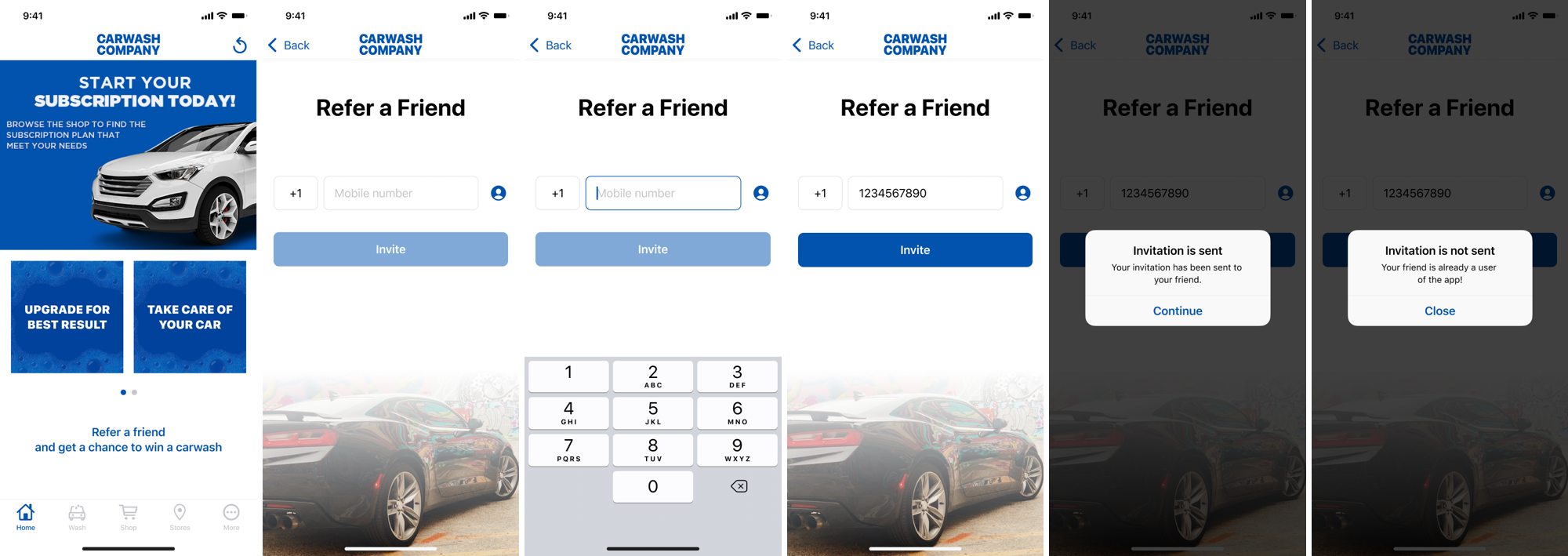 Car Wash Company refer a friend