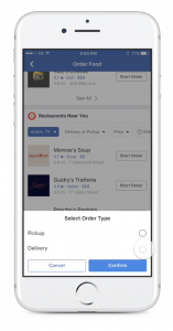 Facebook Food Ordering