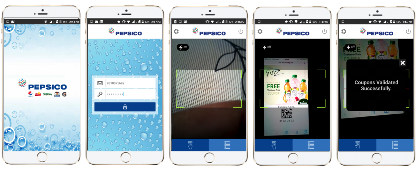 Pepsi branded merchant app