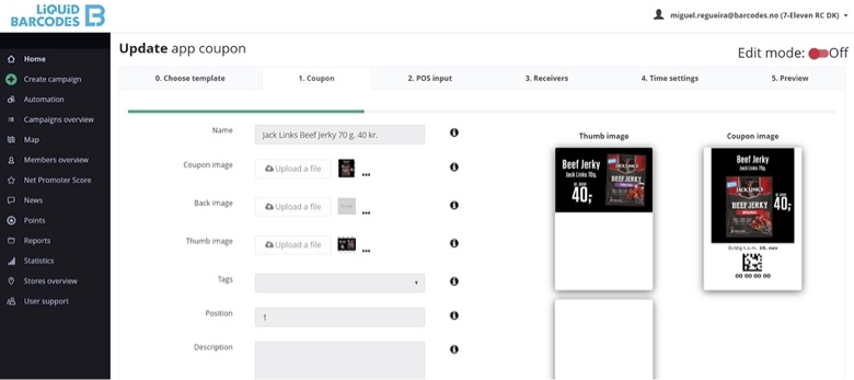 Liquid Barcodes Dashboard