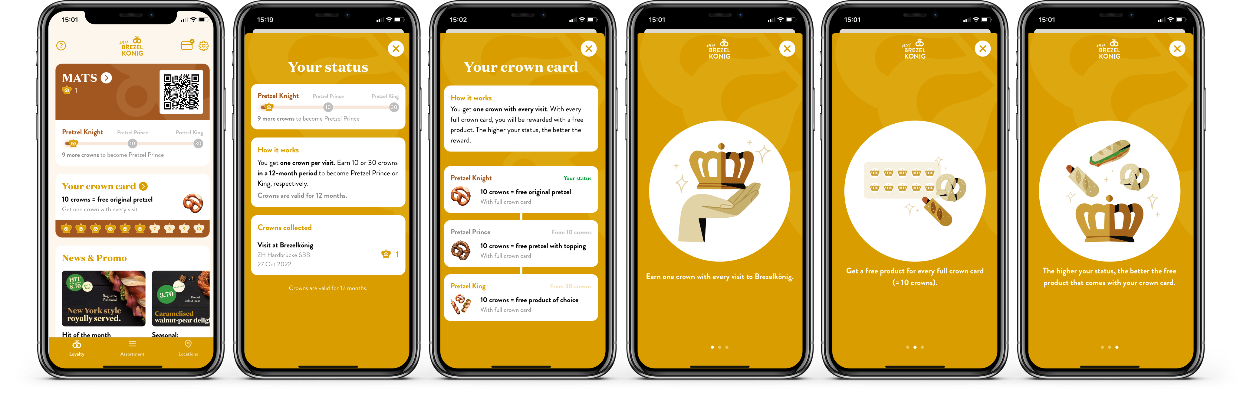 Brezelkonig app status rewards